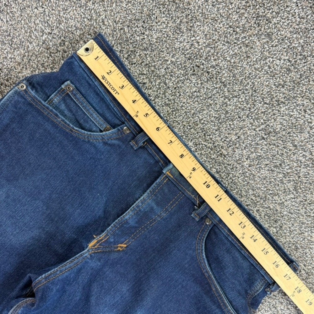 Origin USA Maine Made Dark Wash Straight Leg Fit Indigo Wash Denim Jeans Mens 34 - Picture 9 of 13